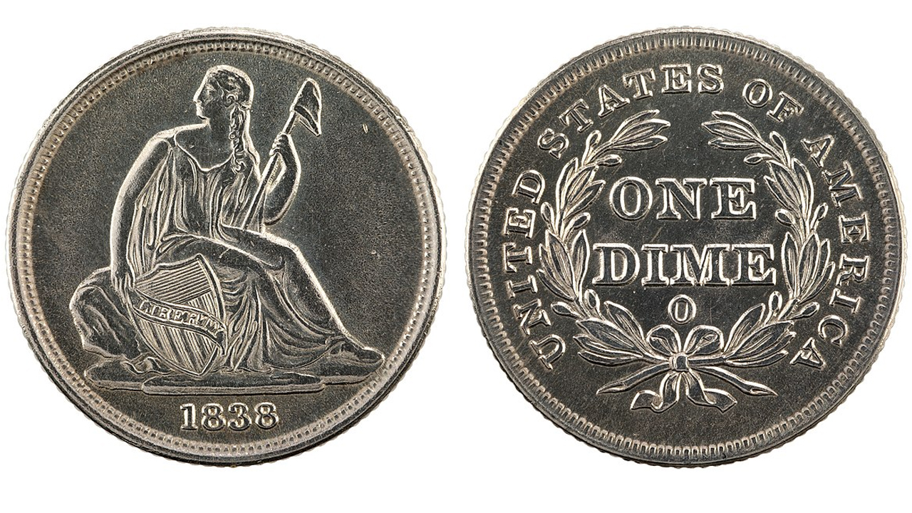 1838-O Liberty Seated No Stars