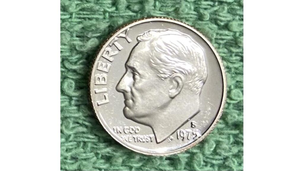 1975 No S Proof Roosevelt Dime
