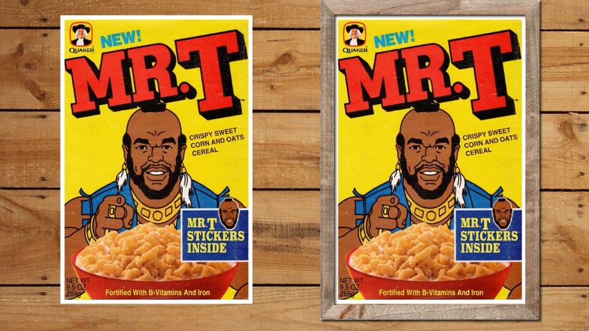 1985 Mr. T Cereal Box