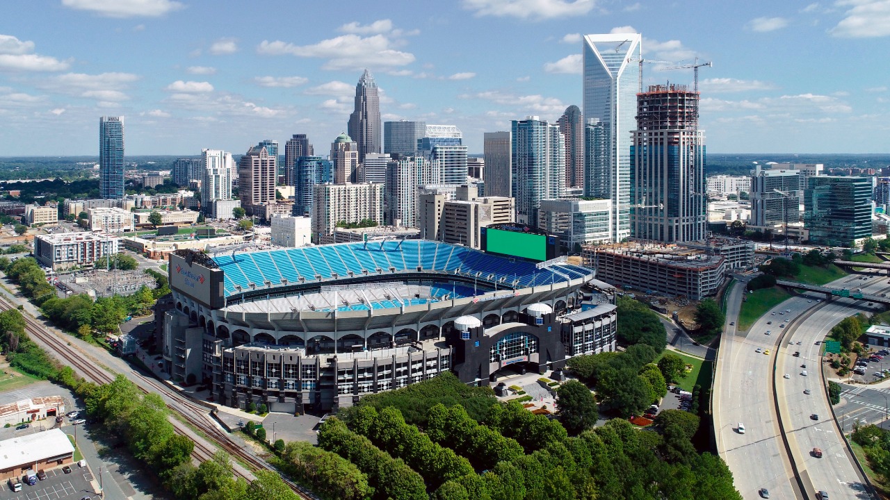 Image Credit: Precisionviews; edits (perspective correction and colour correction) made by Cmao20 (talk). Derivative file of File:Uptown Charlotte 2018 taking by DJI Phantom 4 pro.jpg - CC BY-SA 4.0/Wiki Commons