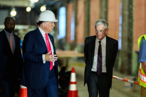 President Donald Trump tours the Federal Reserve alongside Fed Chair Jerome Powell and Sen. Tim Scott (54678991505)