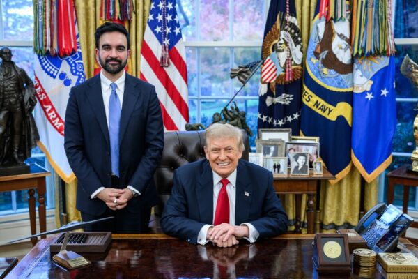 Donald Trump and Zohran Mamdani meeting at the Oval Office