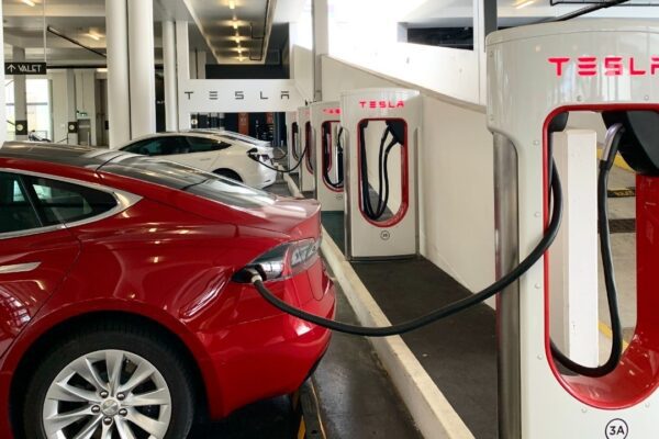 Tesla charging stations at Pacific Fair, Queensland