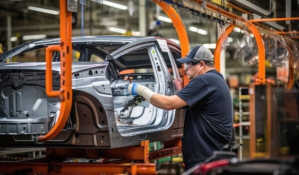 Production conveyor automobile plant