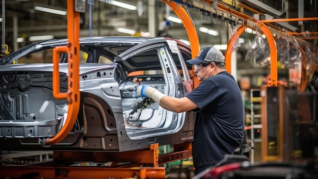 Production conveyor automobile plant