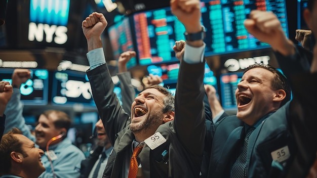 Crowd Cheering in Front of Screen Saying Youre Happy