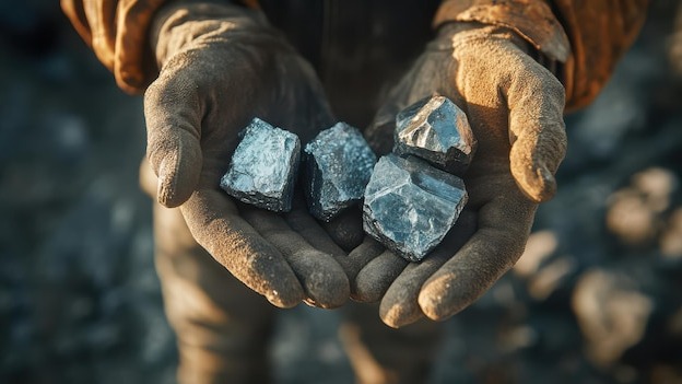 Professional Miners Holding Precious Platinum and Silver for Business or Industry Use in Production Settings