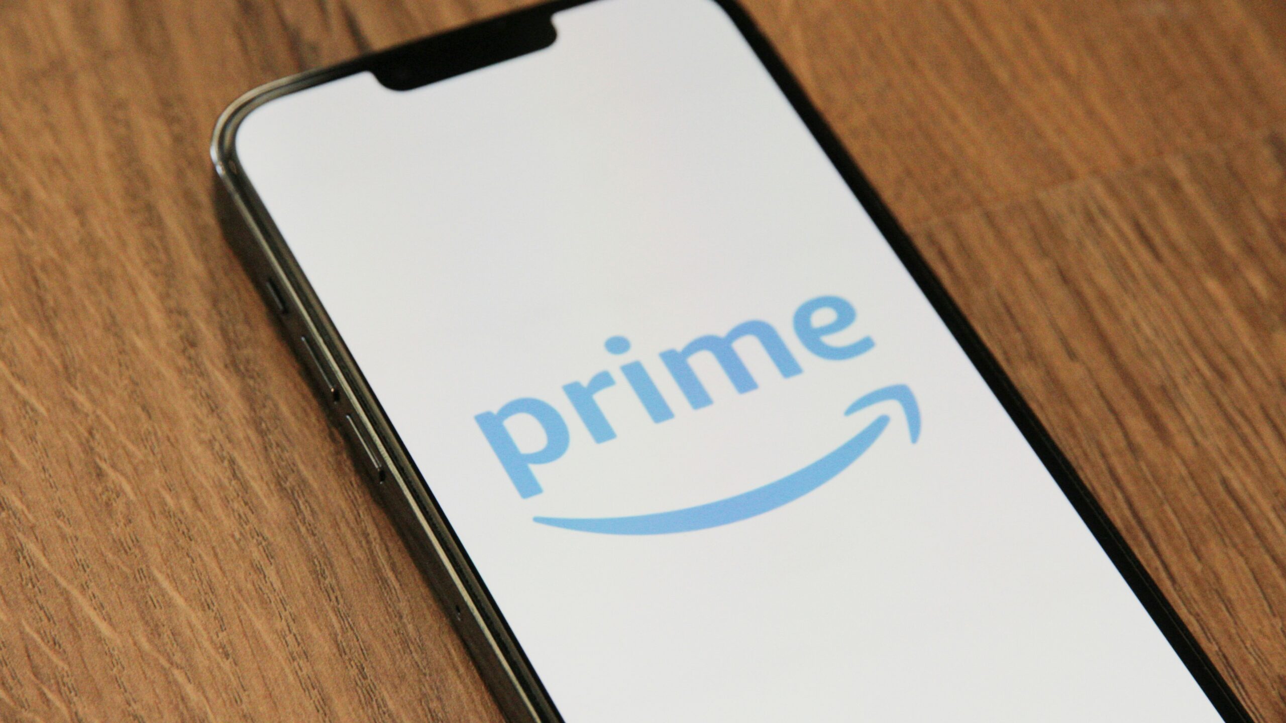a phone with the amazon prime logo on it