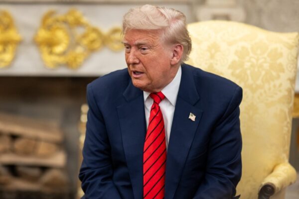 President Donald Trump meets with Canadian Prime Minister Mark Carney in the Oval Office (54502028291)