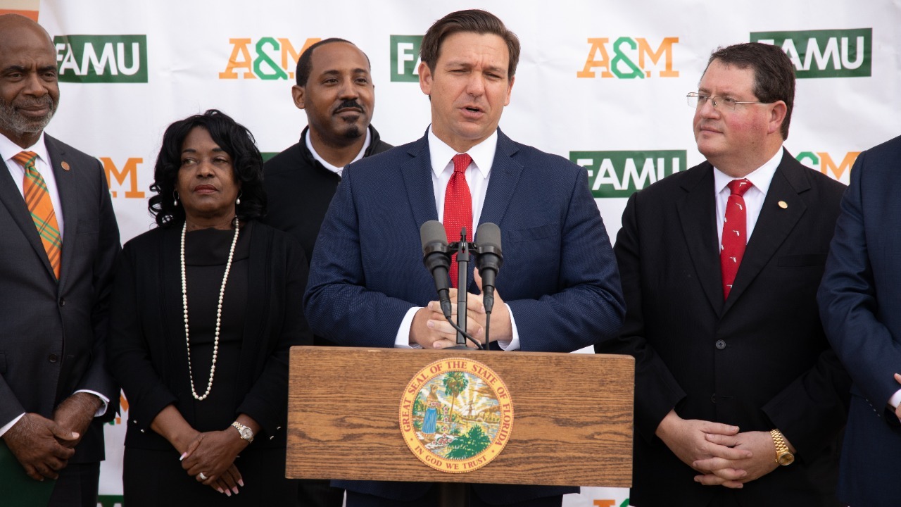 Ron DeSantis and Randy Fine at Florida A&M University