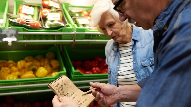 Senior Couple in Supermarket