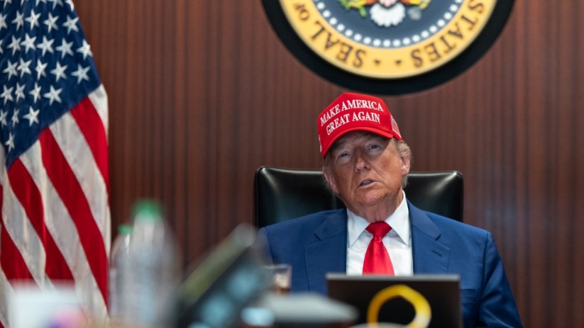 President Donald Trump and his national security team meet in the Situation Room of the White House (54608802661)