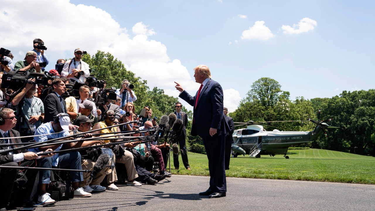 President Trump Departs the White House (48135444363)