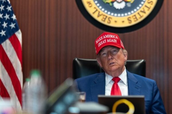 President Donald Trump and his national security team meet in the Situation Room of the White House (54608802661)