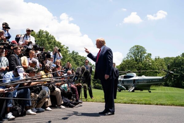 President Trump Departs the White House (48135444363)