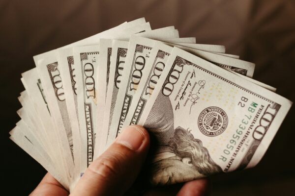 a person holding a bunch of money in their hand