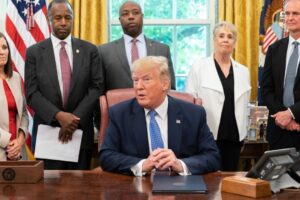 President Donald J. Trump signs an Executive Order on establishing a White House Council on Eliminating Regulatory Barriers to Affordable Housing (48471581921)