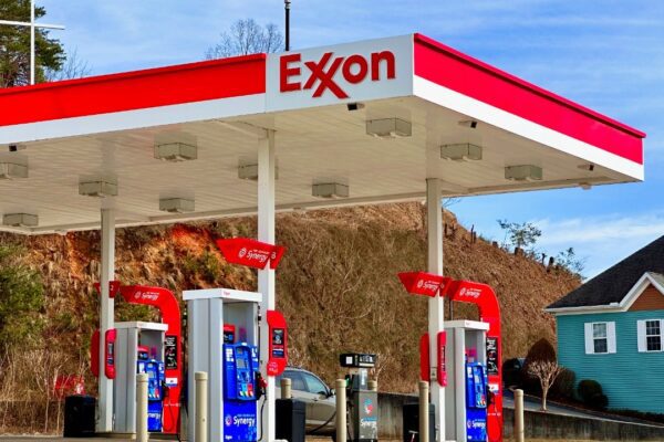 An ExxonMobil gas station in Hiawassee, Georgia