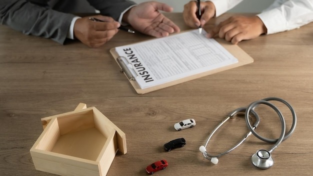 High angle view of people on table