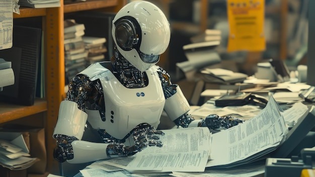 Robot sorting and analyzing documents
