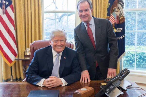 President Donald Trump with Bill Schuette
