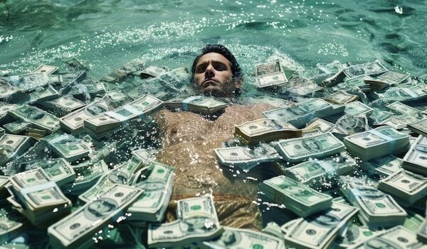 Adult having lots of money