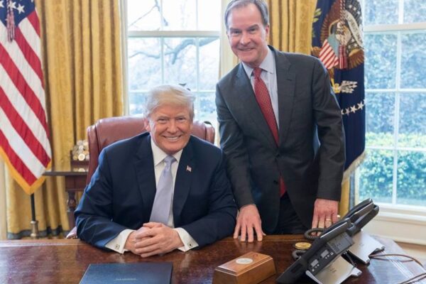 President Donald Trump with Bill Schuette