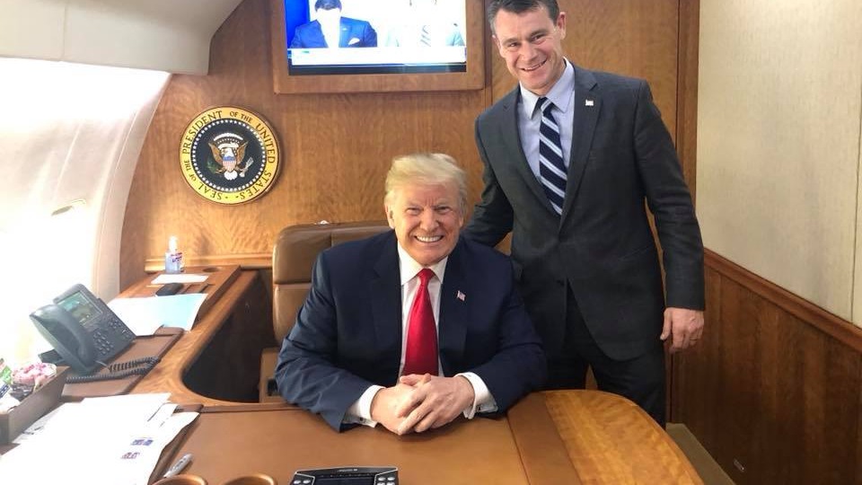President Donald Trump with Senator Todd Young