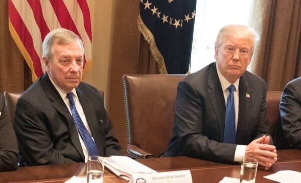 President Donald Trump and Dick Durbin