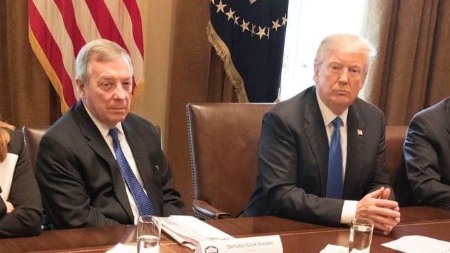 President Donald Trump and Dick Durbin