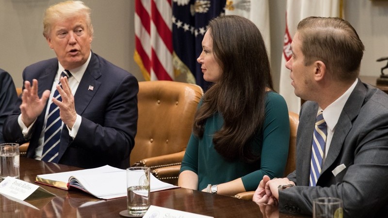President Donald Trump meets with prison reform advocates