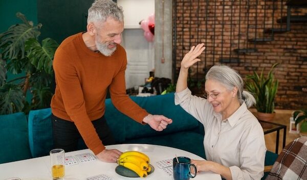 People playing bingo together