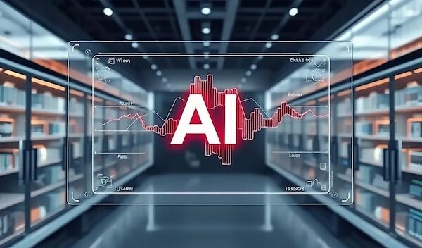 Massive Futuristic AI Computer Server Lab