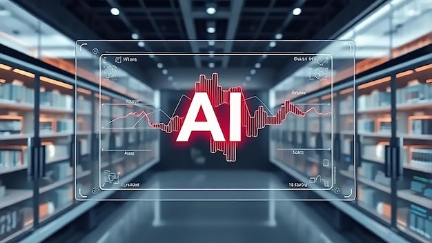 Massive Futuristic AI Computer Server Lab