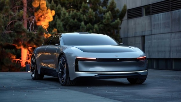 Electric Revolution Detailed photographs of electric vehicles EVs showcasing their ecofriendly technology sleek designs and fu AI generated illustration