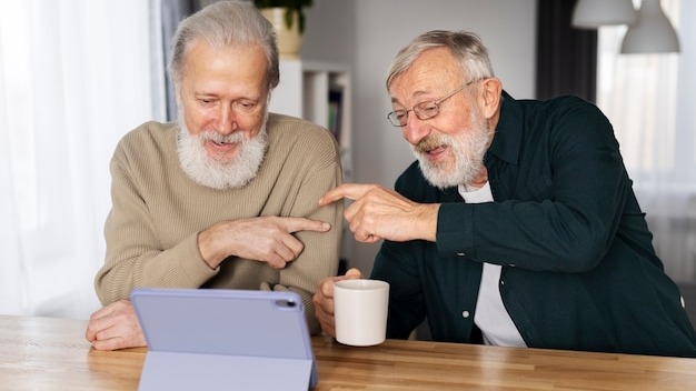 Senior friends spending time together