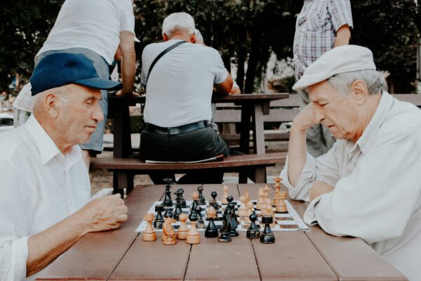 two men playing chess