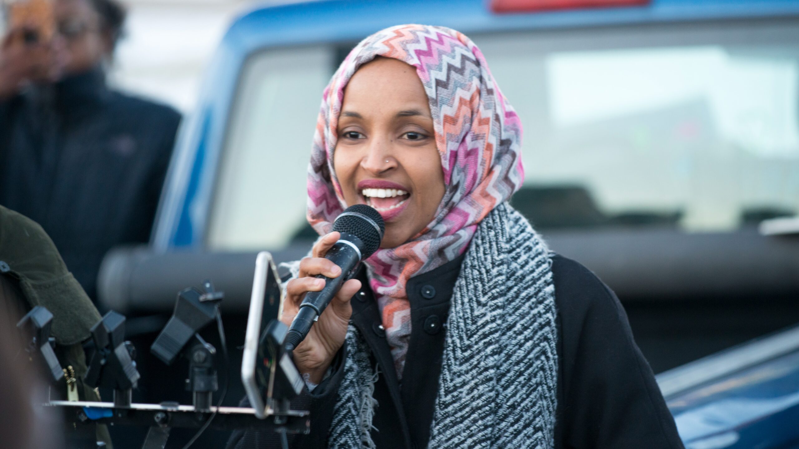 Ilhan Omar speaking at worker protest against Amazon (45406484475)