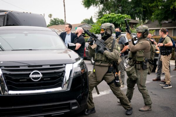Immigration and Customs Enforcement (ICE) Enforcement and Removal Operations (ERO) in Los Angeles, California, June 12, 2025