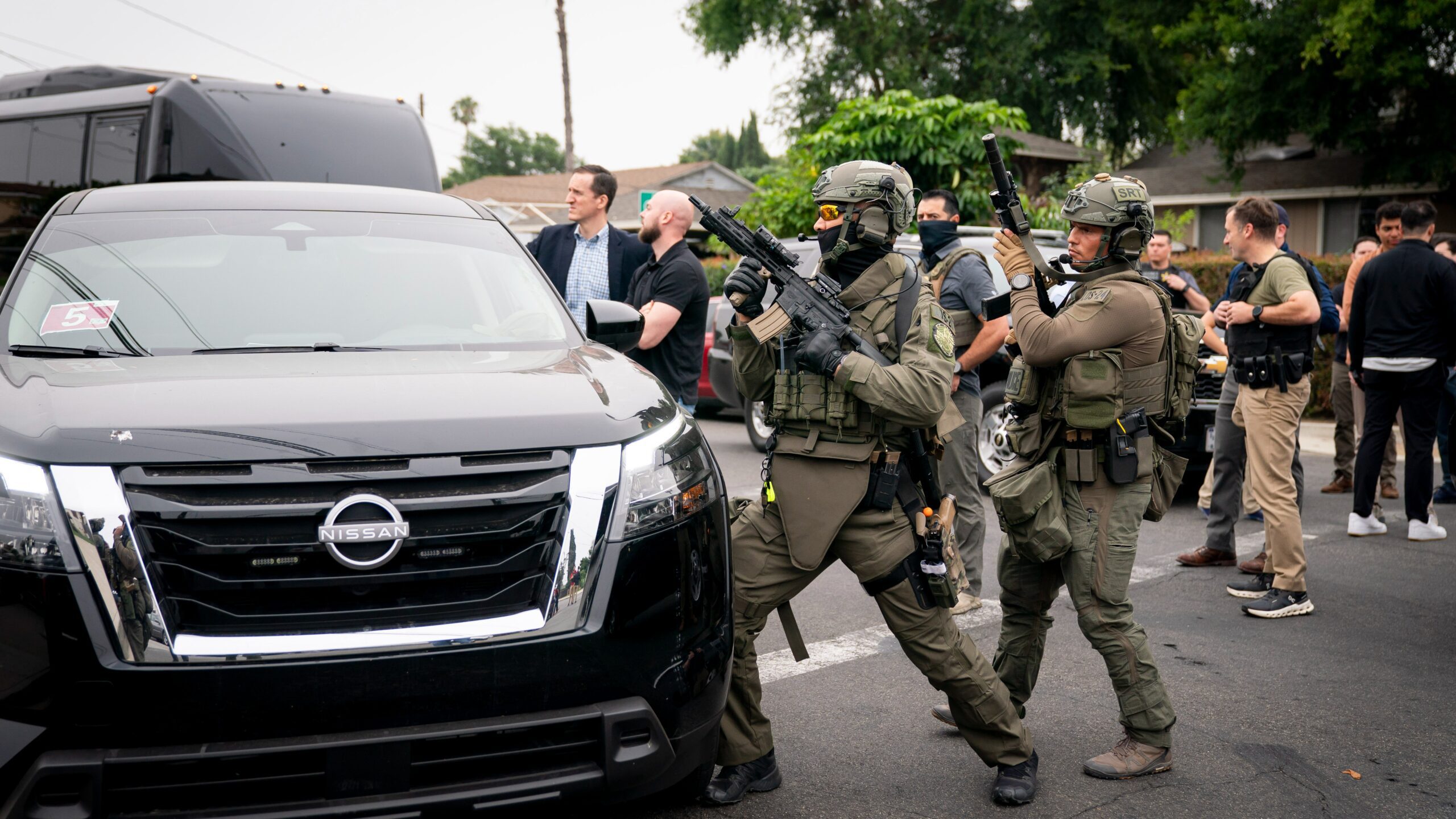 Immigration and Customs Enforcement (ICE) Enforcement and Removal Operations (ERO) in Los Angeles, California, June 12, 2025