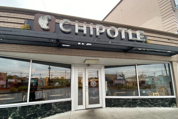Chipotle restaurant in Woodmoor, Maryland, September 2023