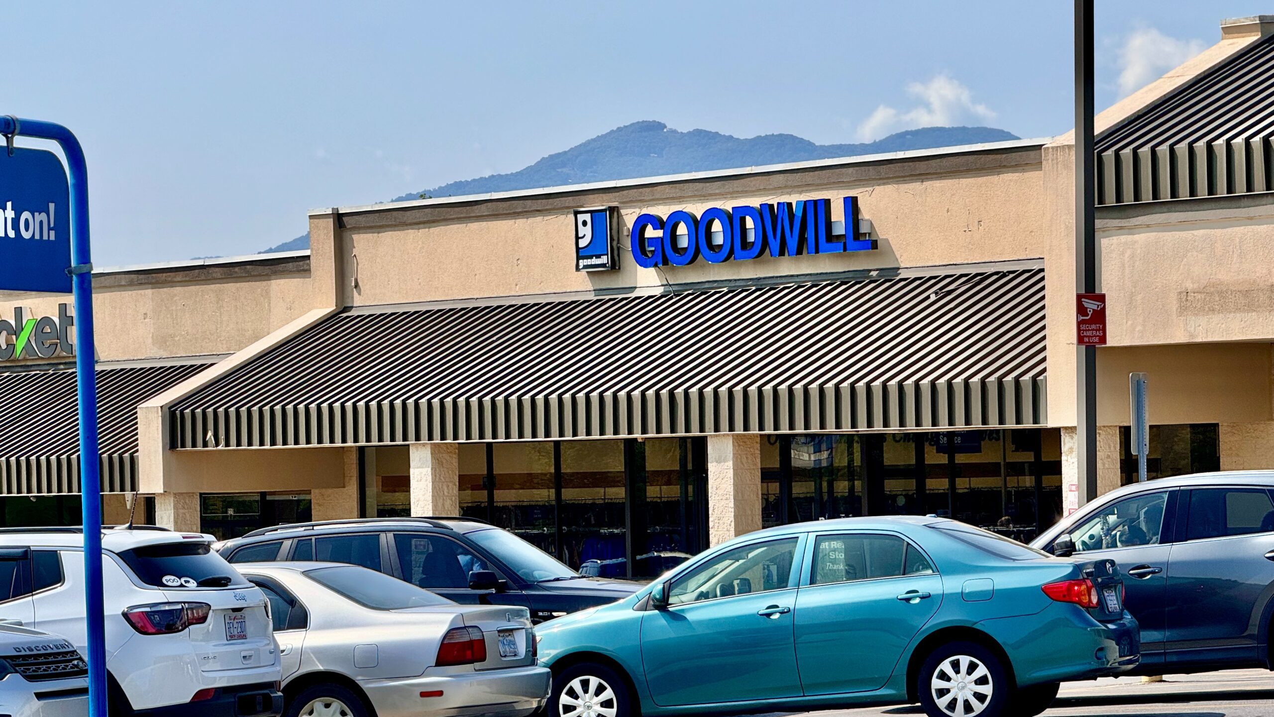 A typical Goodwill shopping center store in Clyde, North Carolina