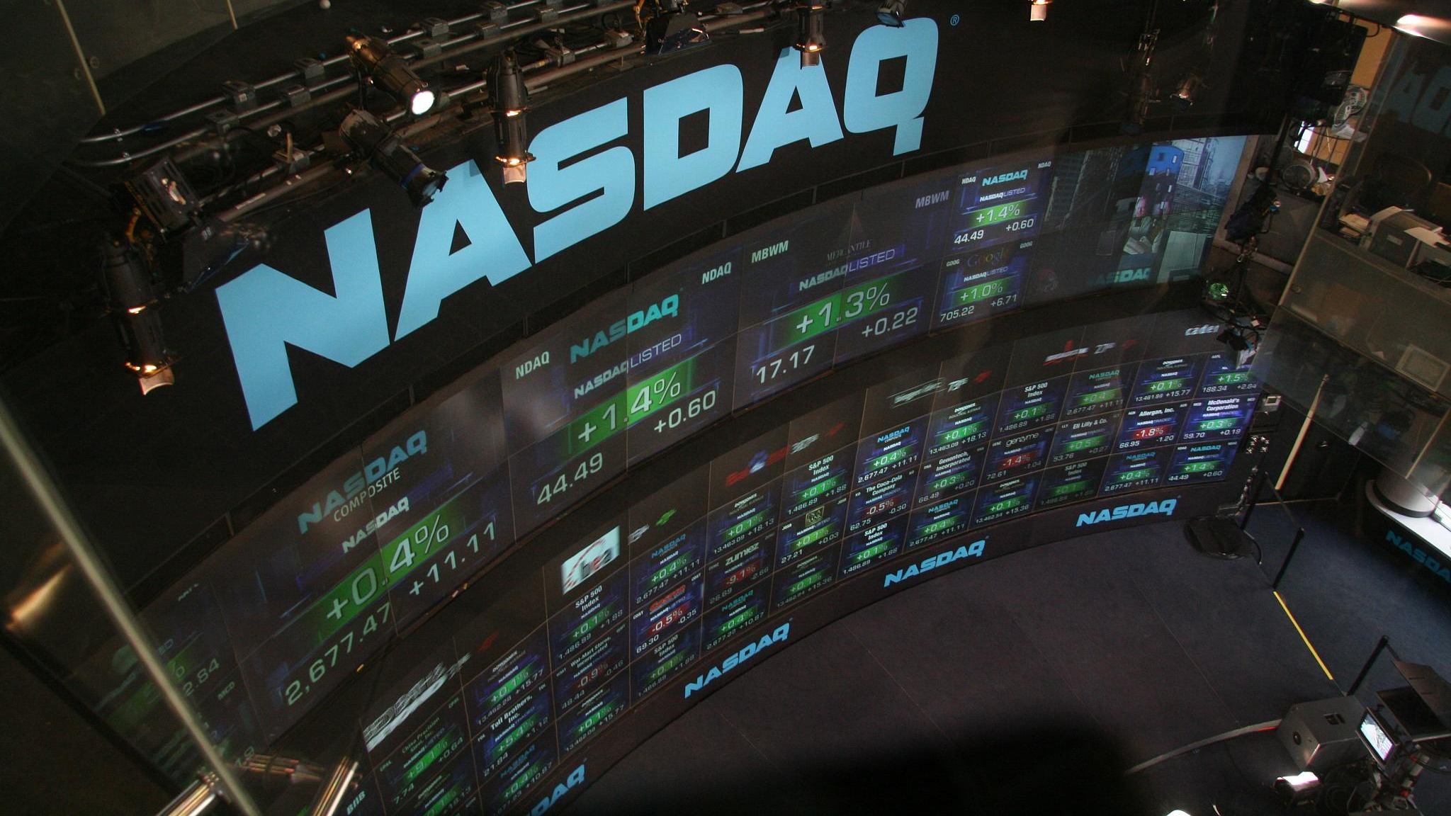 NASDAQ stock market display