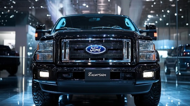 Black Ford Excursion Truck Displayed At Auto Show
