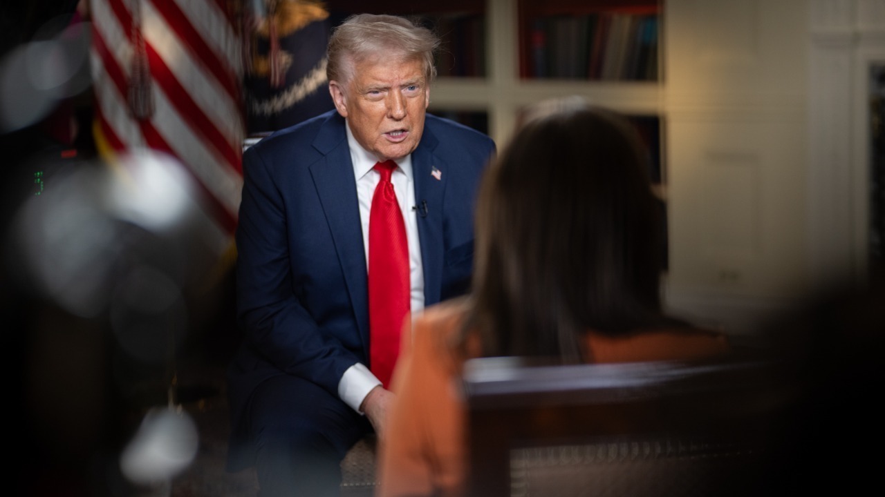 President Donald Trump sits for an interview with Fox News journalist Rachel Campos Duffy (54454618786)