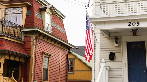 US flag proudly displayed at home symbolizes patriotism pride and independence