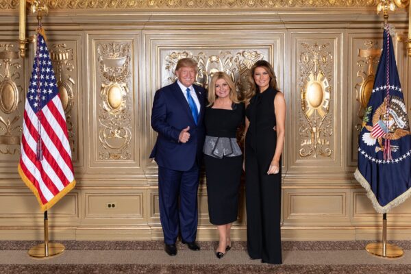 President Donald Trump, First Lady Melania Trump, and Kolinda Grabar-Kitarović
