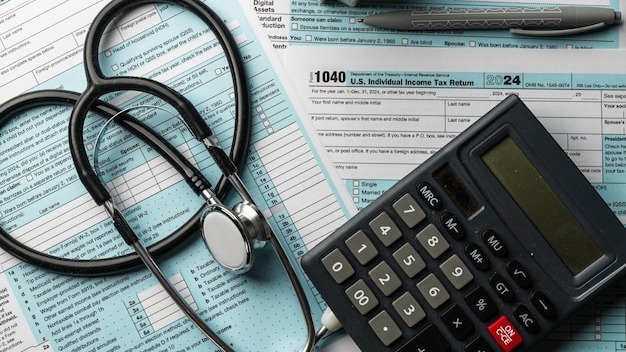 Tax Form 1040 with Medical Items
