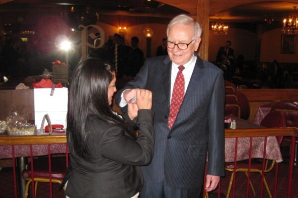 Warren Buffett with Fisher College of Business Student