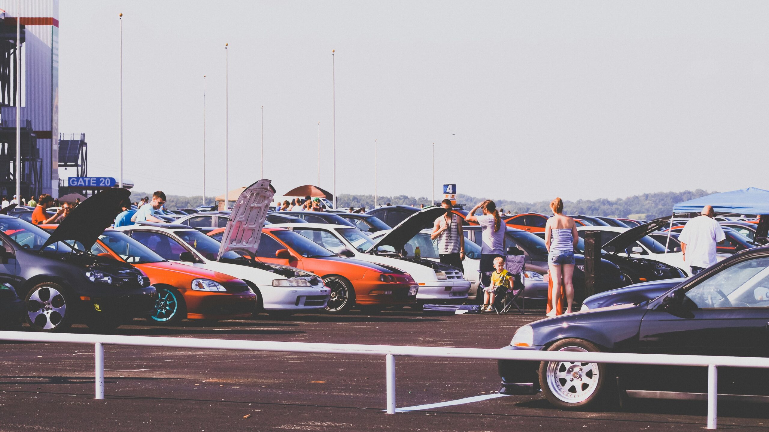assorted cars on parking area
